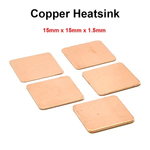 10 шт.лот 15x15x1,5 мм DIY медная прокладка радиатора, термопрокладка, охлаждение для ноутбука BGA CPU VGA Чип RAM IC кулер, радиатор