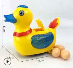 Лежа яиц курица утка на батарейках игрушка фигурка с мигающими огнями
