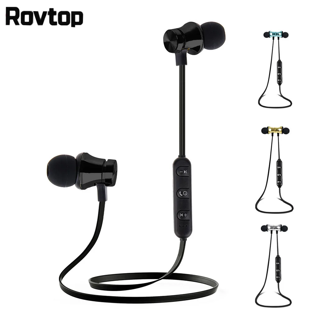 Rovtop магнитные музыкальные Bluetooth наушники XT11 Спорт бег Беспроводная Bluetooth гарнитура с микрофоном для IPhone 8X7 HUAWEI