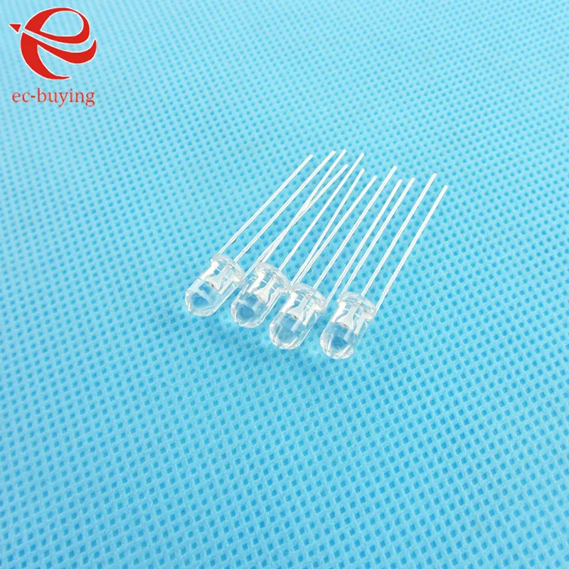 Двухцветный светодиод 3 мм прозрачный общий катод Круглый светоизлучающий диод