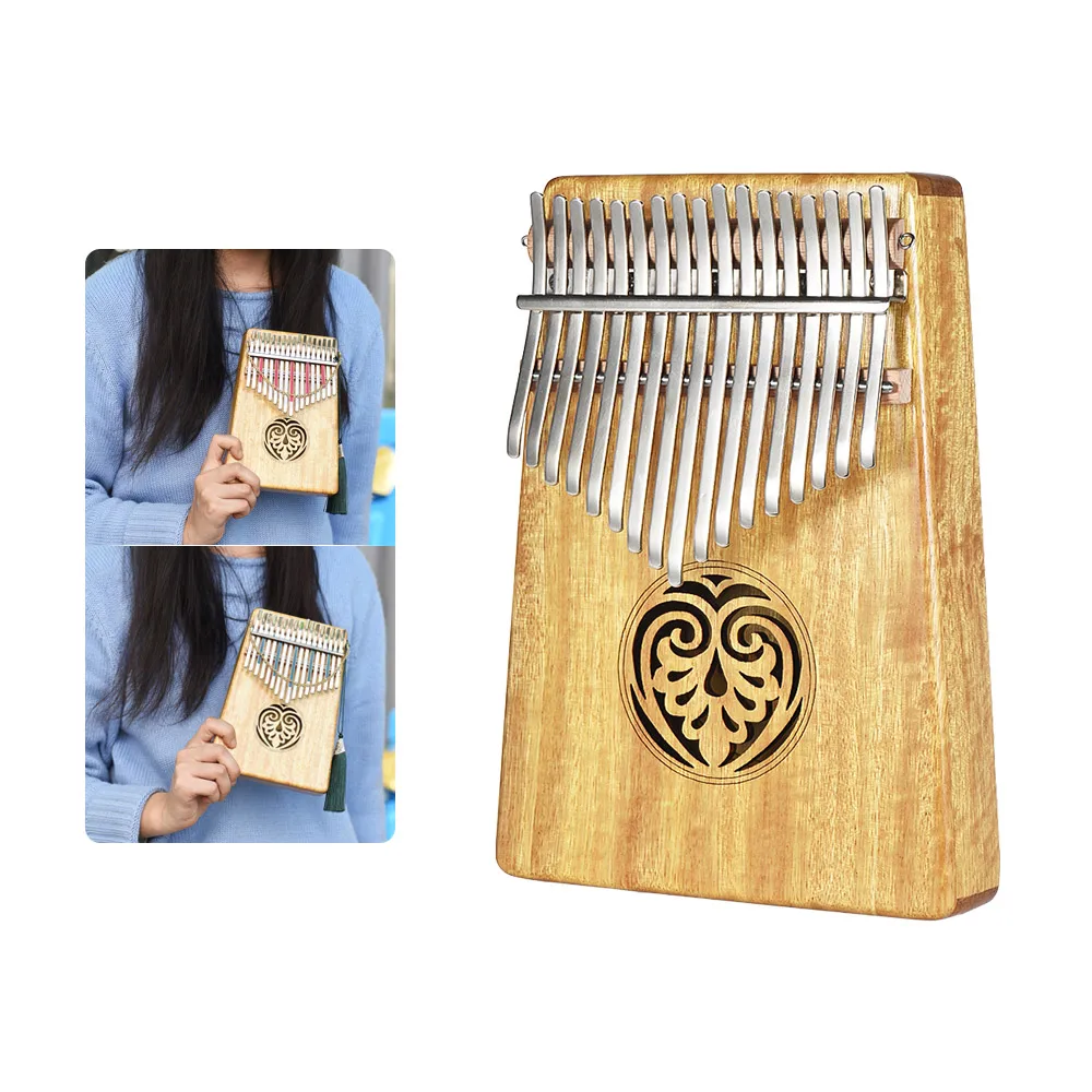 Портативное фортепиано ammoon Kalimba Mbira Thumb Sanza с 17 клавишами пальцевое пианино сумкой