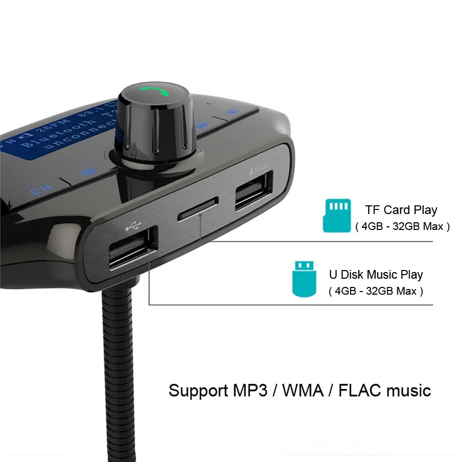 AGETUNR T36 Bluetooth автомобильный комплект громкой связи fm передатчик MP3 музыкальный