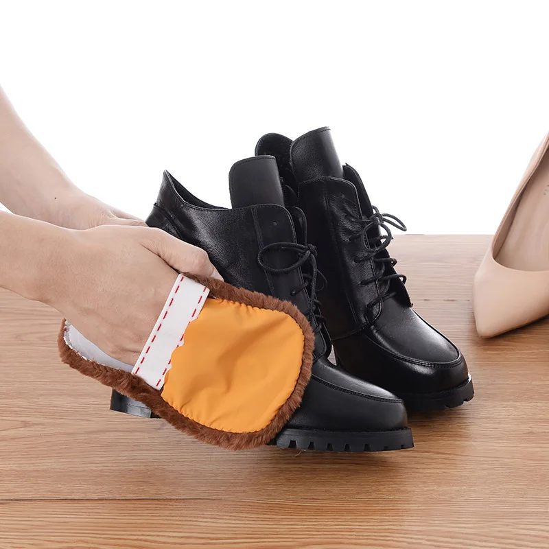 Leather Cleaning Care High Imitation Wool Polishing Gloves Shoe Cloth Eco-Friendly | Дом и сад
