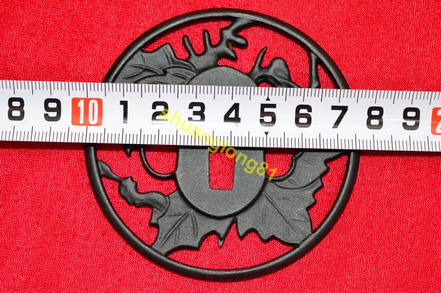 High Quality Iron Steel Japanese Tsuba Samurai Katana Sword Guard Wakizashi Vintage | Дом и сад