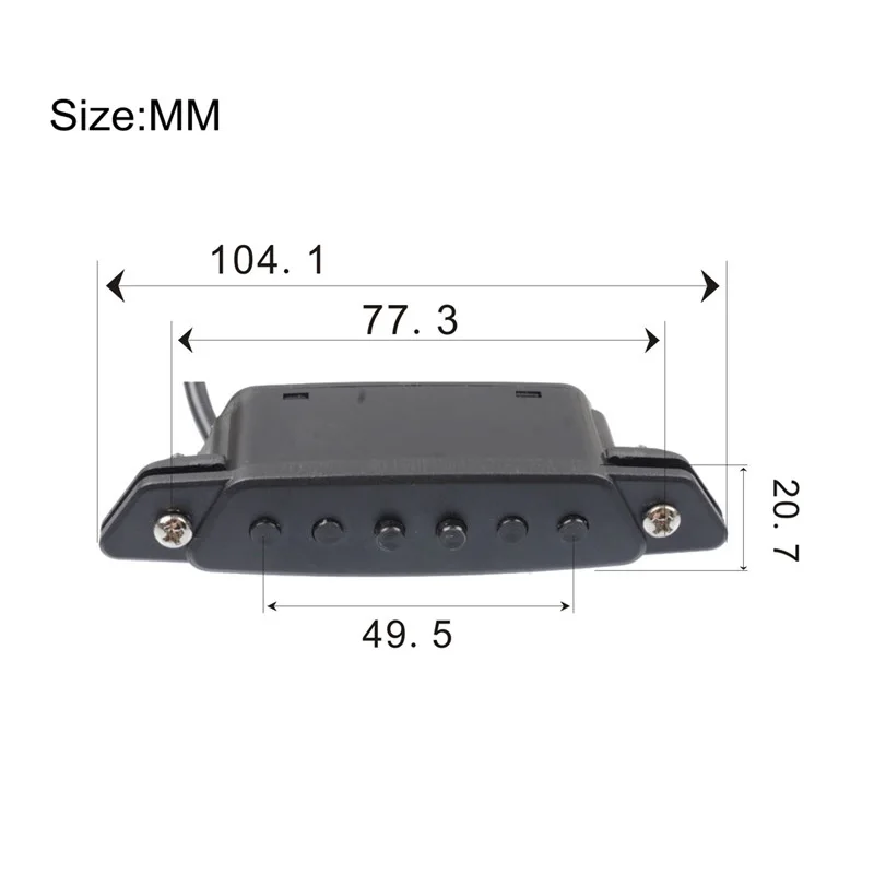 

SH-85 Soundhole Guitar Pickup with Active Power Jack for Acoustic Guitar Black