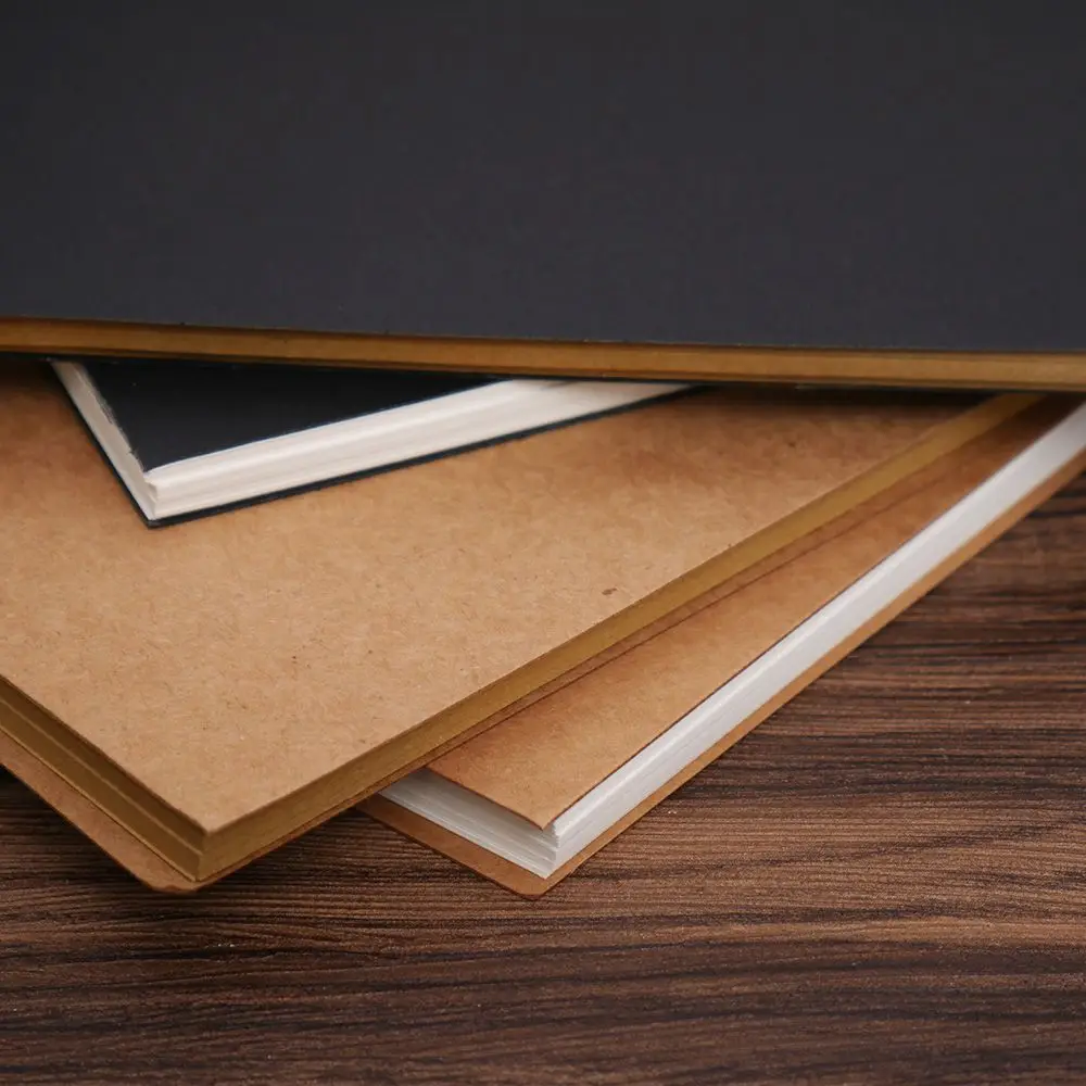 

Sketchbook Diary for Drawing Painting Graffiti Soft Cover Black Paper Sketch Book Memo Pad Notebook Office School Supplies Gift