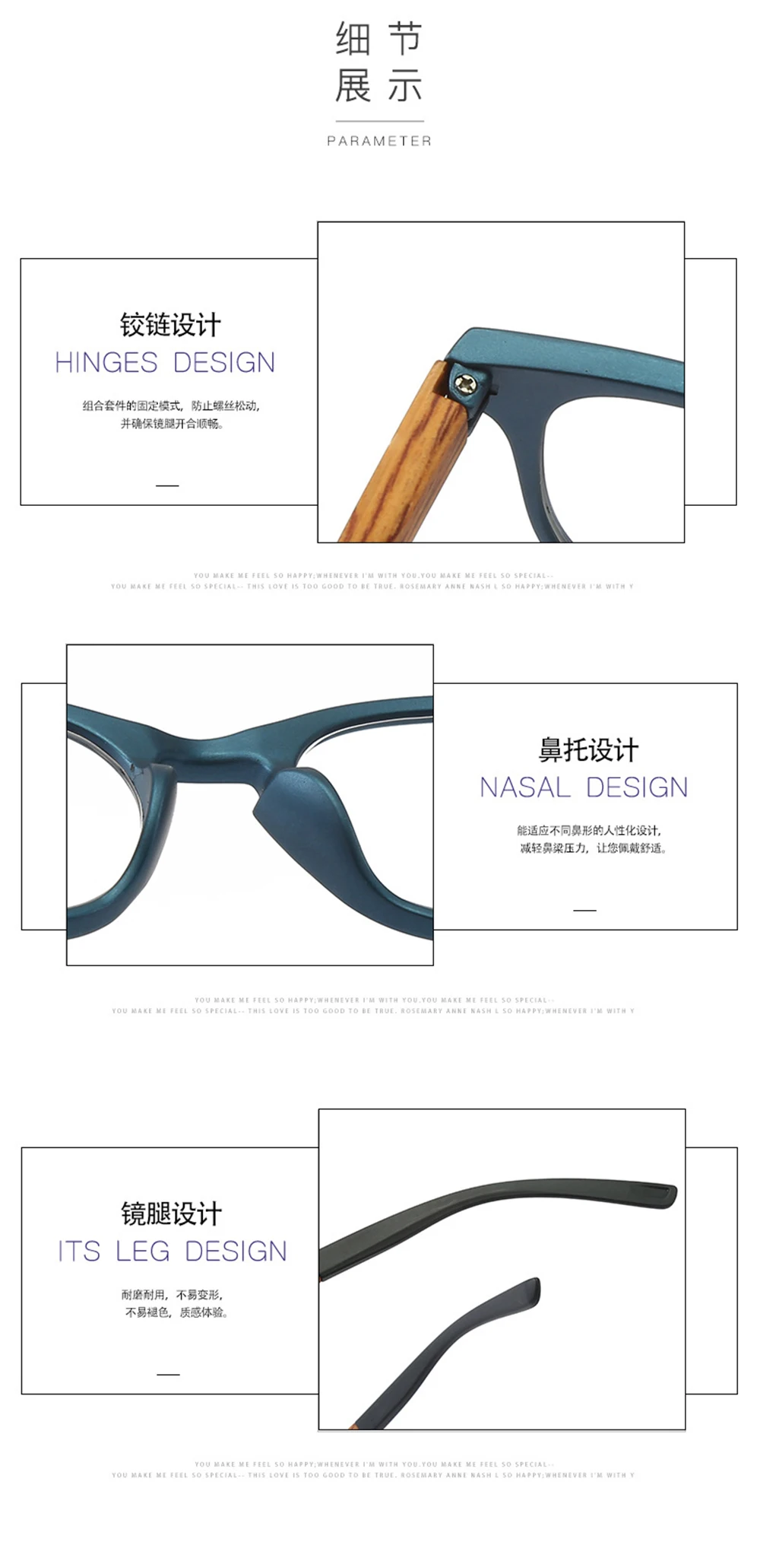 Ретро мода древесины покрытая цельной полиуретановой кожей мужские и женские