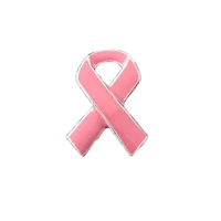 100pcs/lot Pink Ribbon Breast Cancer Awareness Lapel Pins