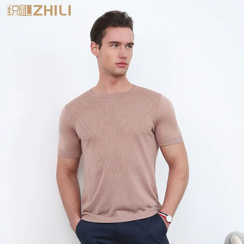 Мужская футболка с вырезом лодочкой ZHILI летняя (S-4XL) 2019 | одежда