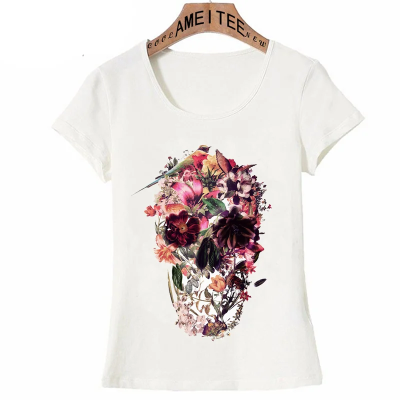 Geometry Skull Print T-Shirt Summer Hip Hop Women t-shirt Colorful Design Casual Girl Tops Fashion Woman Punk Tees | Женская одежда