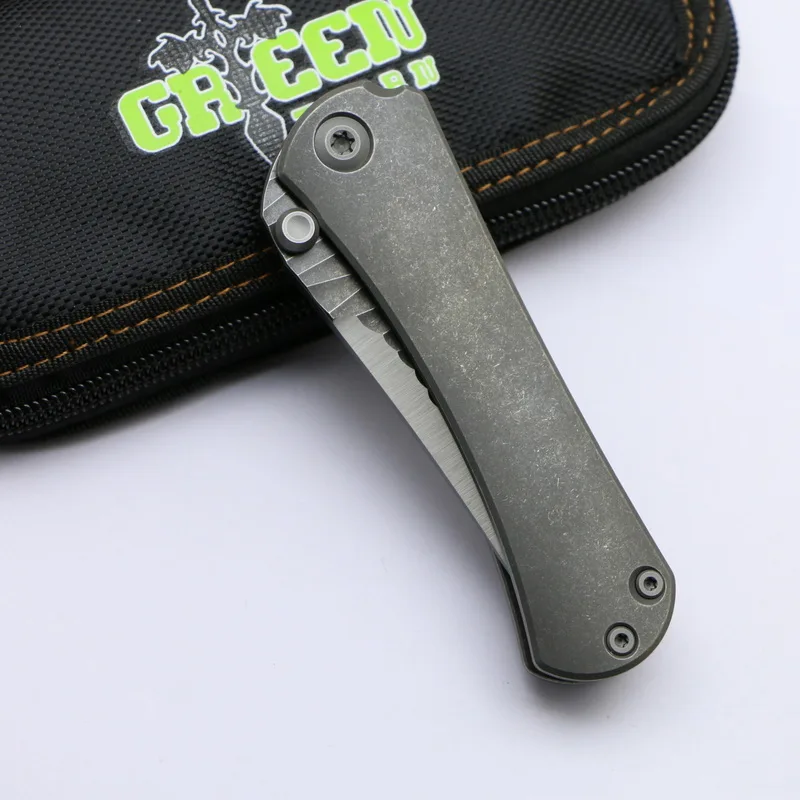 Складной нож Green thorn SBKF лезвие M390 титановый ручной для мытья камня походный