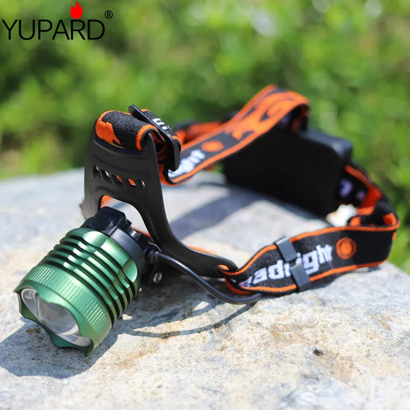 

YUPARD Q5 LED HeadLight zoomable Headlamps white blue LED camping fishing power zoom Head Light use 18650 rechargeable battery