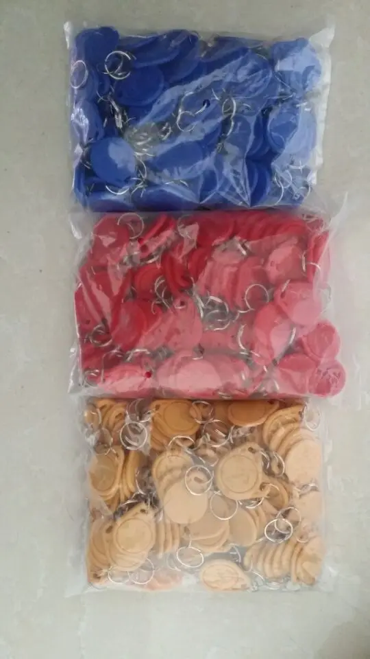 No. 3 100pcs 125Khz RFID Proximity Keyfobs Ring Access Control Card Rfid Red Yellow Blue Tags | Безопасность и защита