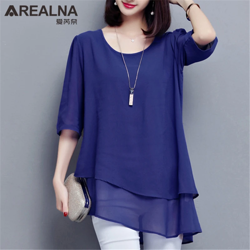 Vintage Chiffon Blouse Women Black Blusas Mujer De Moda 2021 Summer Korean Style 5XL Plus Size Tunic Tops Aesthetic Long Shirts | Женская