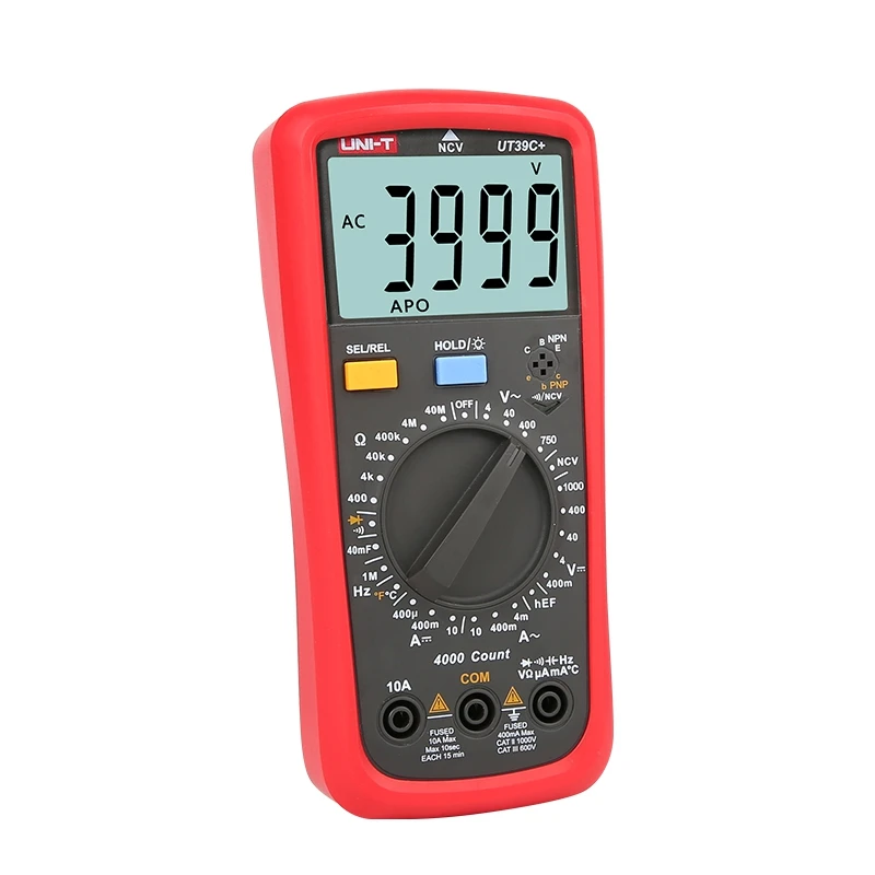 Блок UNI T Цифровой мультиметр ручной диапазон UT39A + UT39C AC DC Вольтметр Омметр емкость