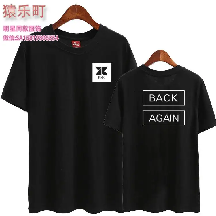 Летняя футболка kpop KK black again с принтом и коротким рукавом модные футболки для