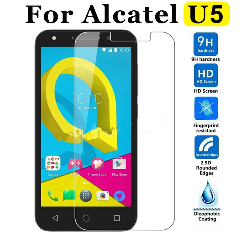 Защитное стекло 5 дюймов для Alcatel U5 U защита экрана 9H 2.5D закаленное пленка телефона