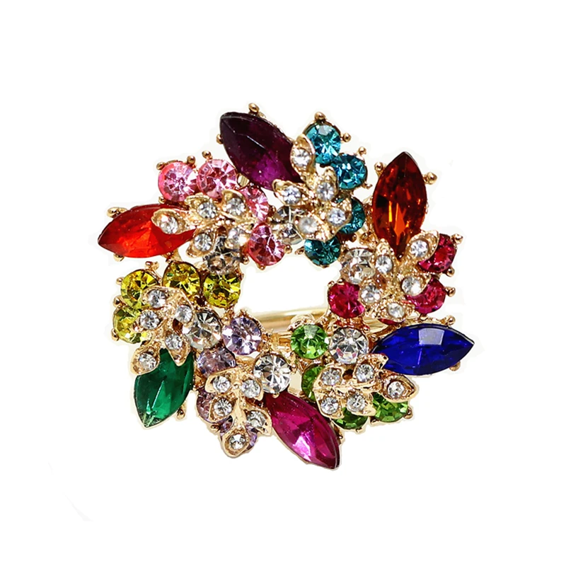 OneckOha акриловый камень цветок шарф зажим кристалл пашмины хиджаб петли булавка