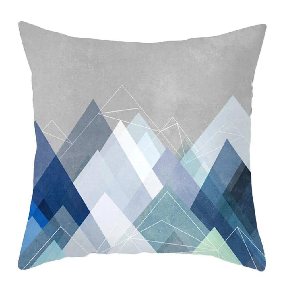 1 шт. геометрический чехол для подушки с принтом из полиэстера на диван-кровать