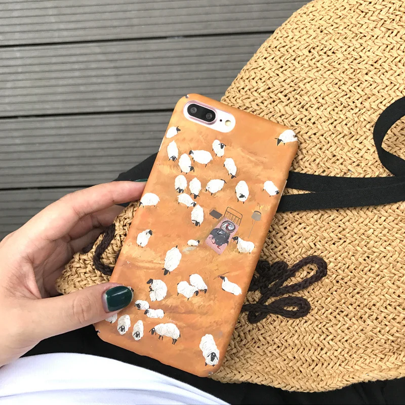 Vintage Art Oil Painting Phone Case for IPhone X 6 XS 6S 7 8 XR MAX Hard Shell Plus Back Cover |