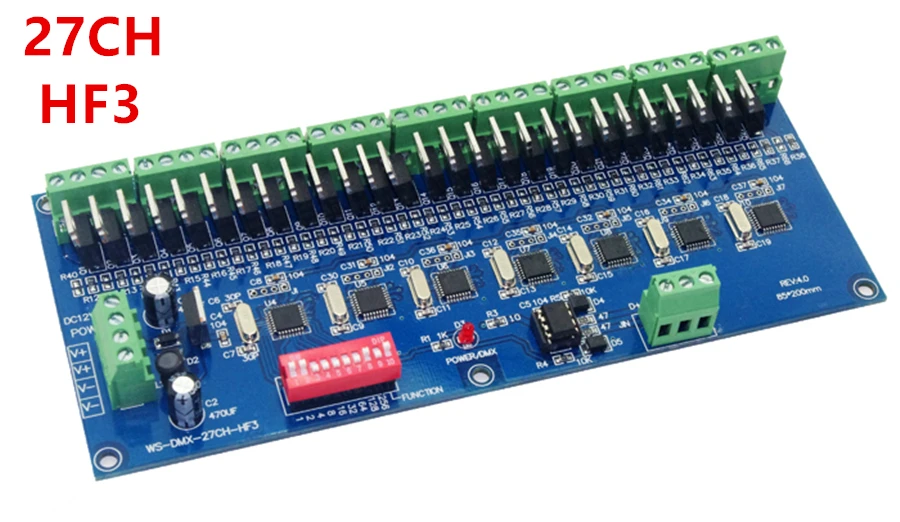 Светодиодный декодер HF3 27CH 9 group max 3A DMX512 XPL 3P контроллер для светодиодной ленты RGB
