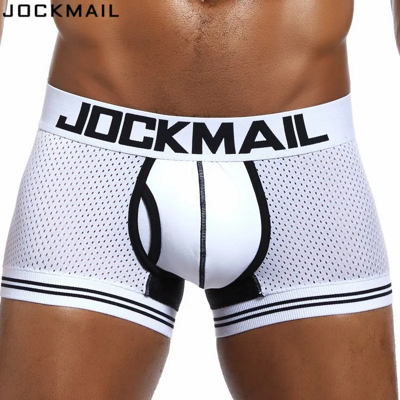 Трусы боксеры JOCKMAIL мужские сетчатые пикантное нижнее белье с U образным мешочком