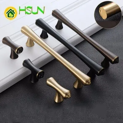 

Pure Copper handle Modern Concise Northern Style Cabinet Door Hand Solid Continuous System Wardrobe Drawer Straight Handle