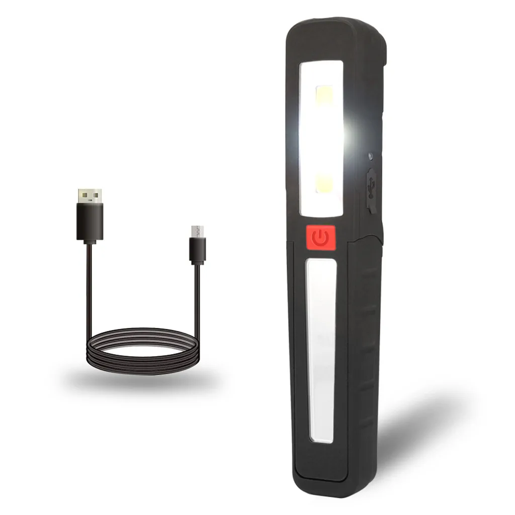 Лампа для рабочего освещения COB + LED USB Перезаряжаемый Магнитный фонарь Гибкая