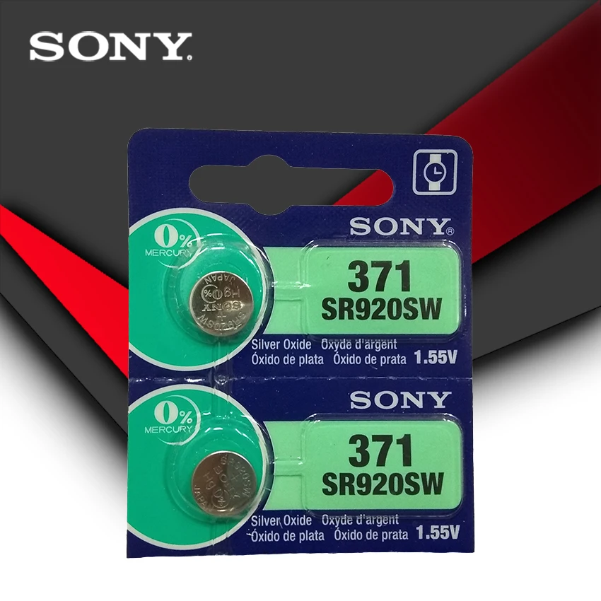 20 шт. Sony 100% оригинальный 371 SR920SW 920 1 55 в часовая батарейка Кнопочная сделано