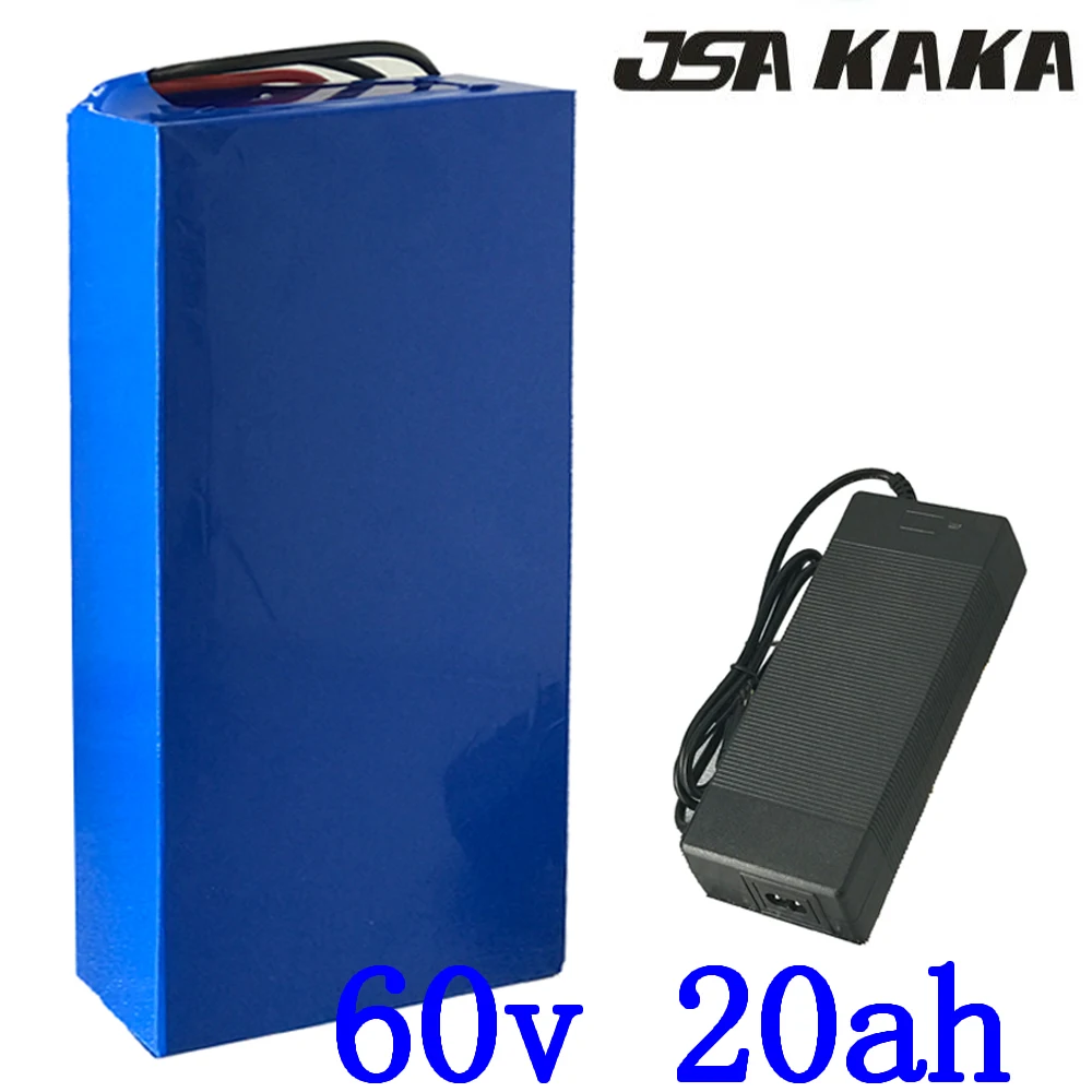 

60V 1000W 1500W 2000W 2500W Lithium Battery Pack 60V 10Ah 12Ah 13Ah 15Ah 18Ah 20Ah Electric Bike Li-ion Scooter Battery+charger