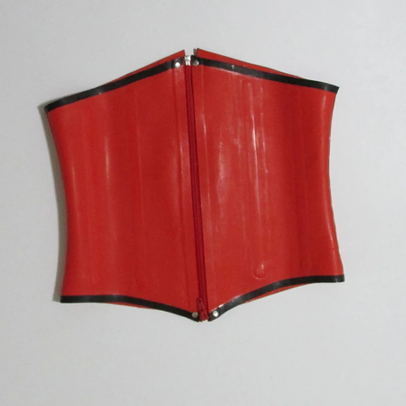 

Женские латексные Корсеты с красной талией, 1 мм, 100% натуральный каучук, нижнее белье большого размера