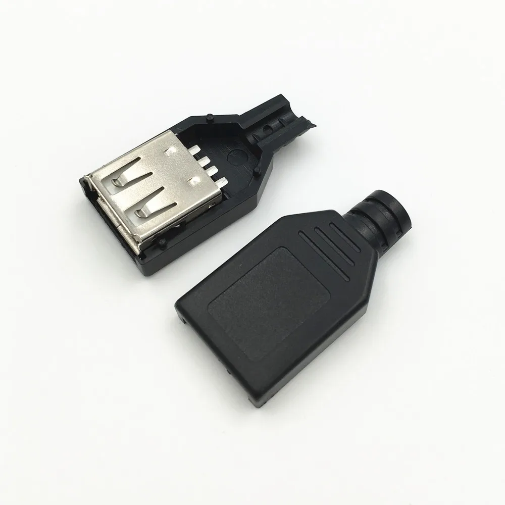 10 комплектов сделай сам USB 2 0 гнездовой разъем соединитель пластиковая крышка в