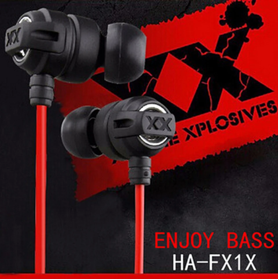 HA-Fx1x стереонаушники 3 5 мм наушники-вкладыши FX1X гарнитура с отличными басами