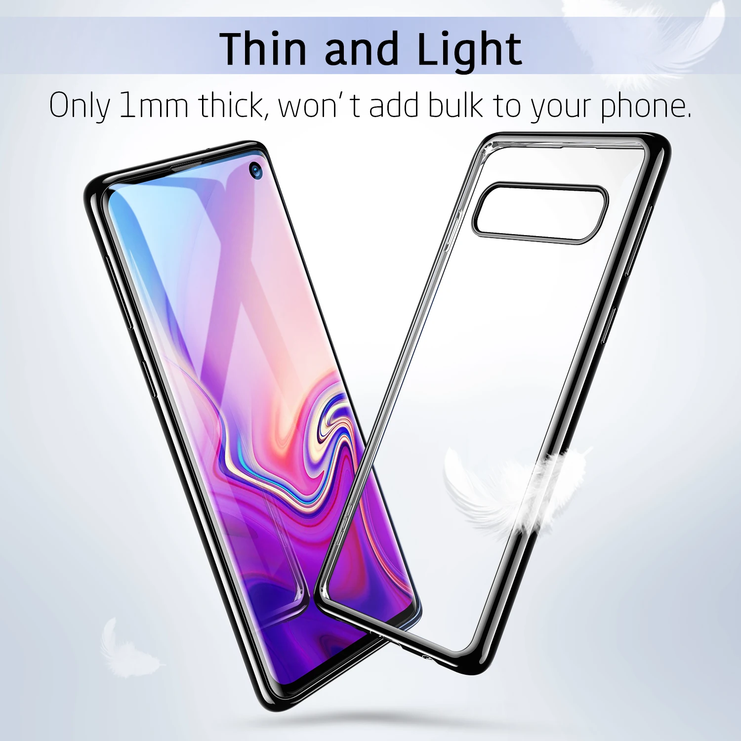 Чехол ESR для samsung Galaxy S10 S10 Plus, мягкий чехол из ТПУ с покрытием, прозрачный чехол, металлический бампер, задний Чехол для samsung S10 Plus