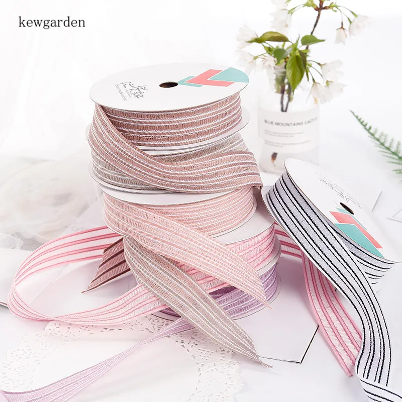 Kewgarden полосой полые атласные ленты 25 мм 1 &quotвручную изготовленная лента DIY Hairbow
