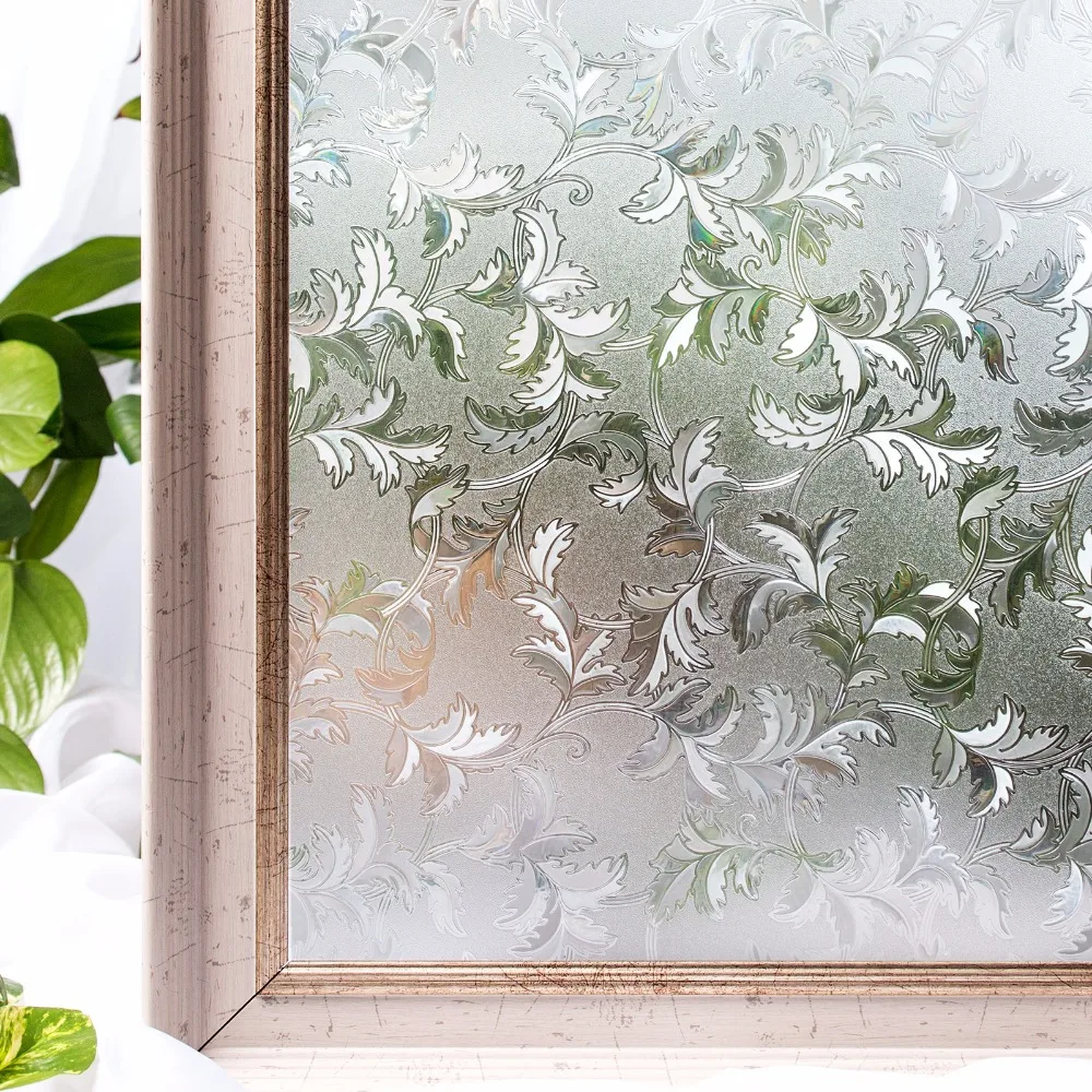CottonColors Window Films без Клея Статические 3D Декоративные Конфиденциальности ПВХ