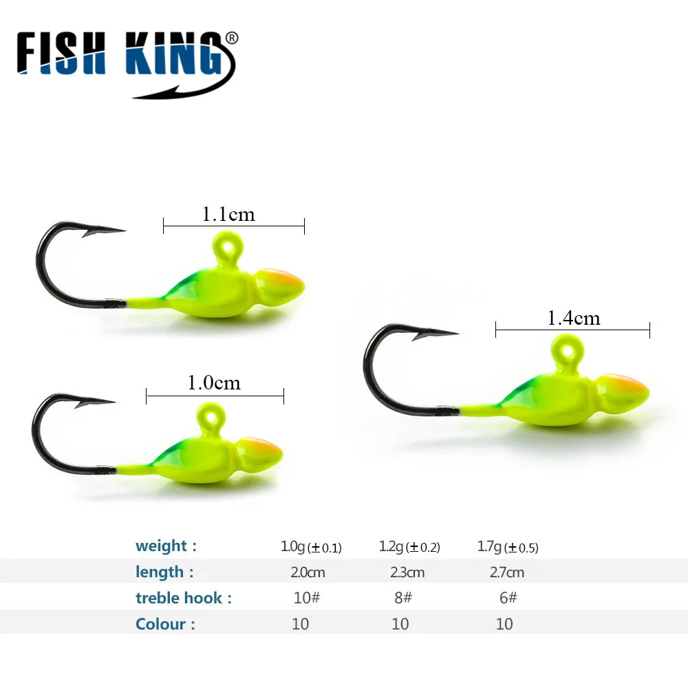 FISH KING 5 шт./лот 1 г/1 7 г приманка для подледной рыбалки джиг свинцовая наживка