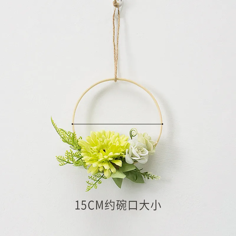A074R13 Cilected деревянные настенные украшения гирлянды искусственные розы цветочный обруч венок для свадьбы фон настенный цветочный венок - Цвет: A074R13