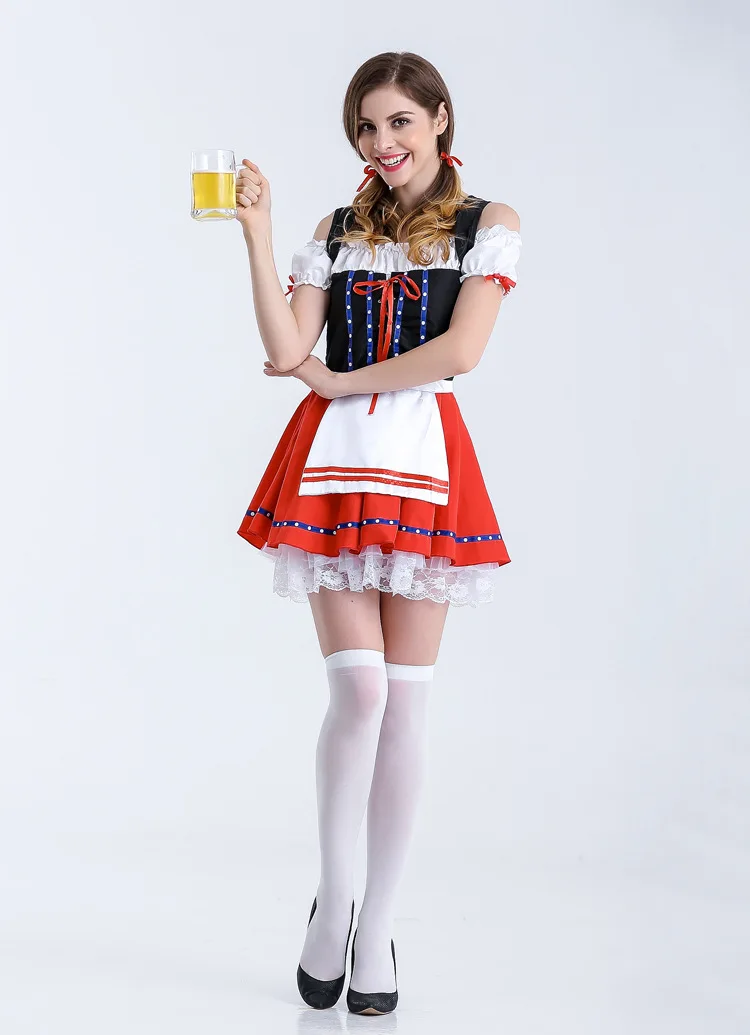 Хэллоуин фестиваль костюм дирндль Таверна Wench официантка Горничная бар наряд