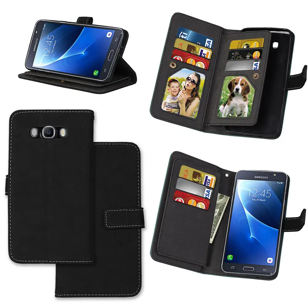 For Funda Samsung Galaxy J7 2016 case cover for J72016 J710 J710F Leather Case j7 Wallet Magnet Flip 3D Stand Cover | Мобильные