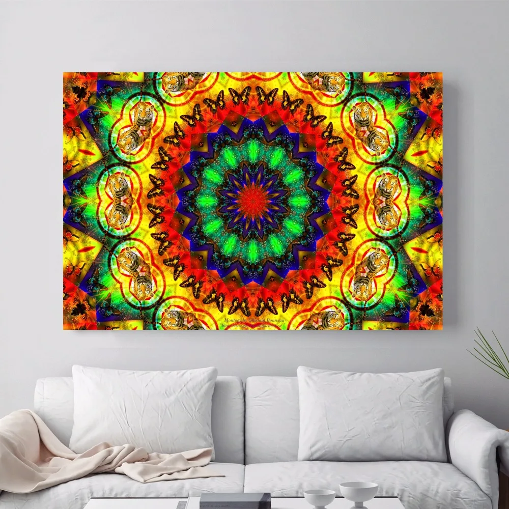 Mandela Acid lsd Psychedelic холст Художественная печать постер Настенная картина для