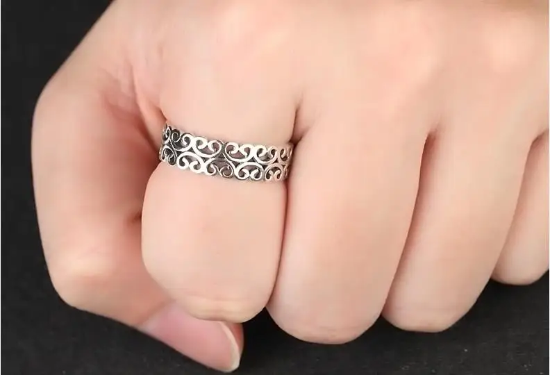 Bijoux, новинка, дизайнерские, 925 пробы, серебряные, полые кольца для женщин, регулируемый размер, кольцо, вечерние, подарок, свадебные ювелирные изделия, Anillos