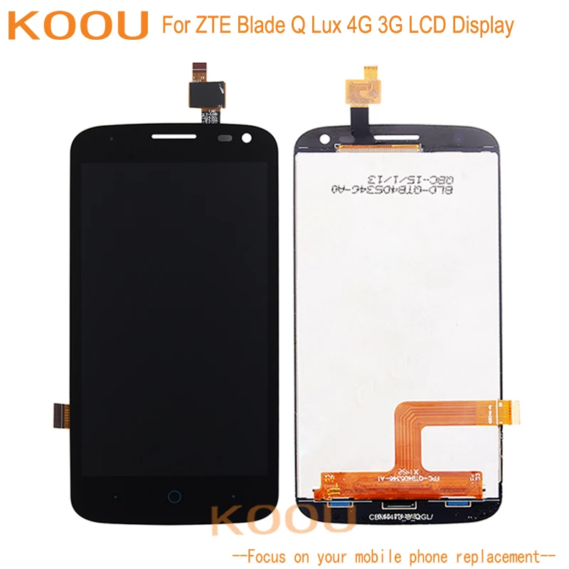 ЖК-дисплей для ZTE Blade Q Lux 4G 3G кодирующий преобразователь сенсорного экрана в сборе