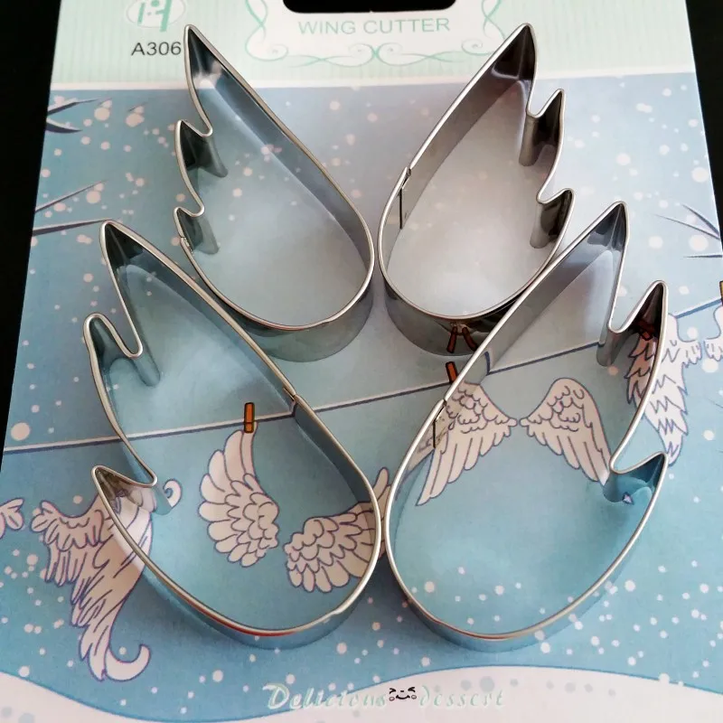 4 шт./компл. нож для торта и печенья из нержавеющей стали форма выпечки крылья