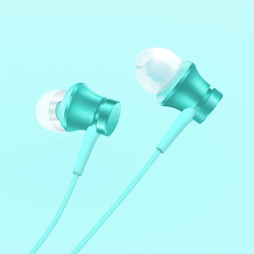 Оригинальные наушники Xiaomi Piston Fresh Mi алюминиевые проводные с управлением и