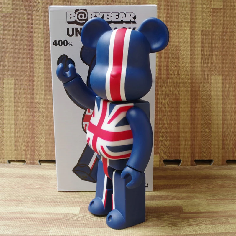 28 см/11 дюймов Medicom 400% Be @ rbrick Серия флаг Великобритании Bearbrick Детские игрушки