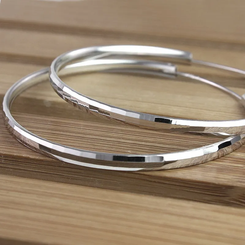 Серьги-кольца из серебра 925 пробы большие круглые серьги для женщин украшения