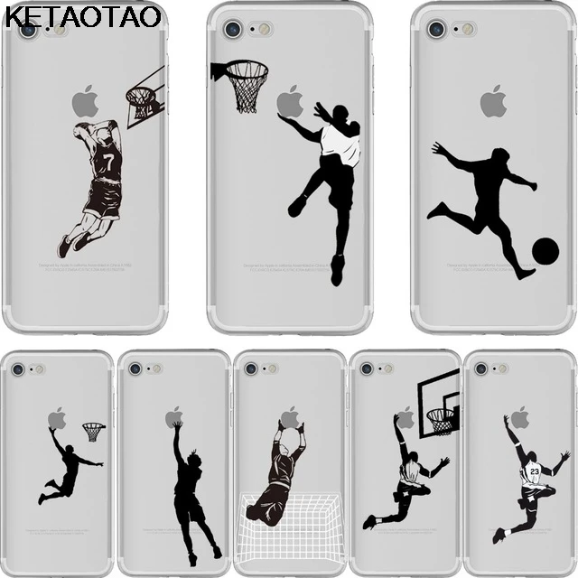 Забавные спортивные Чехлы KETAOTAO для iPhone 4S 5C 5S 6 6S 7 8 Plus X прозрачные мягкие чехлы из