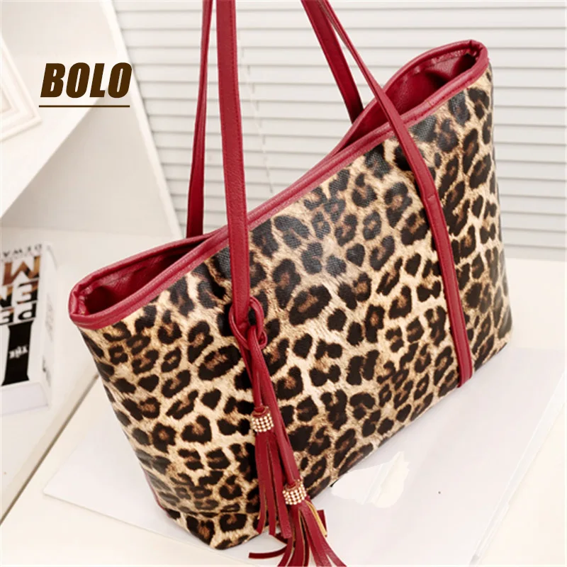 2018 новые женские сумки леопардовые через плечо кисточкой Кроссбоди мешок