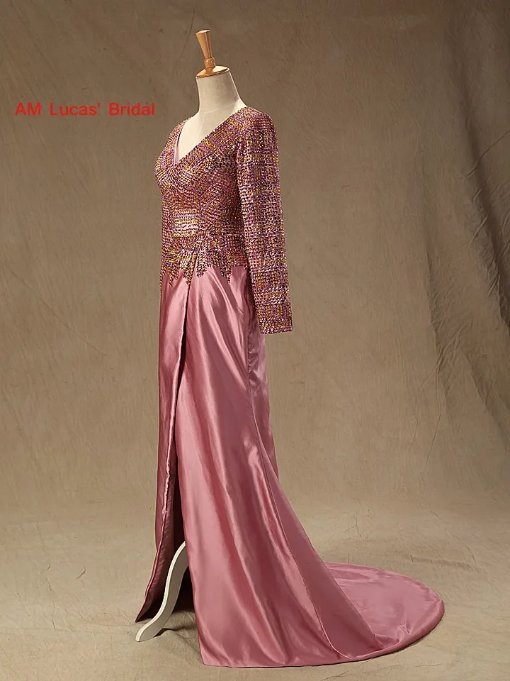 Платья для матери невесты с длинным рукавом Вечерние платья платье Vestido De